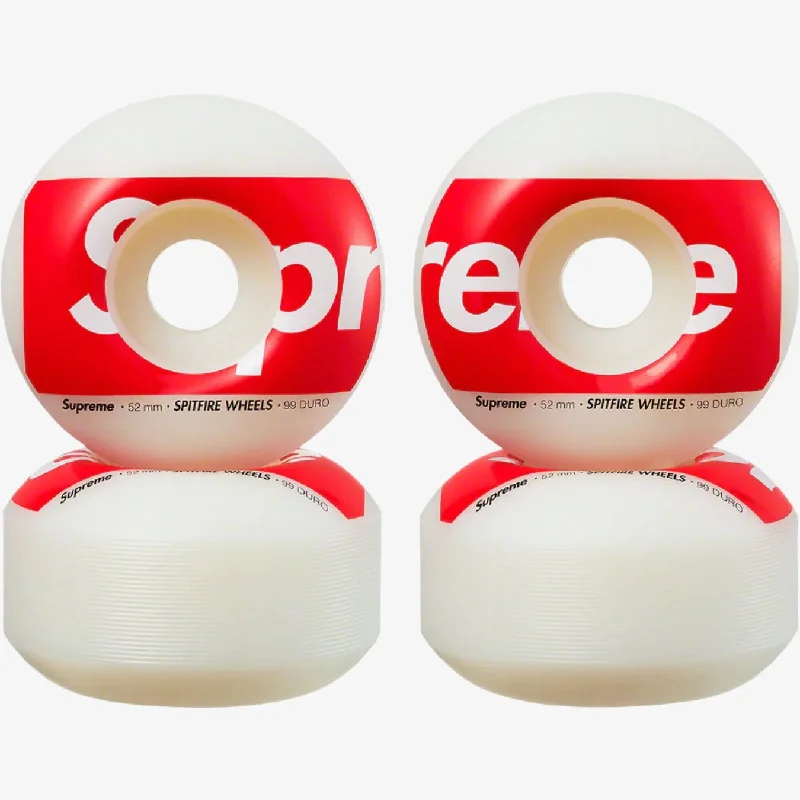 Waterproof cap for rainy day protection -Supreme x Spitfire Shop Wheels White (Set of 4) (FW24)