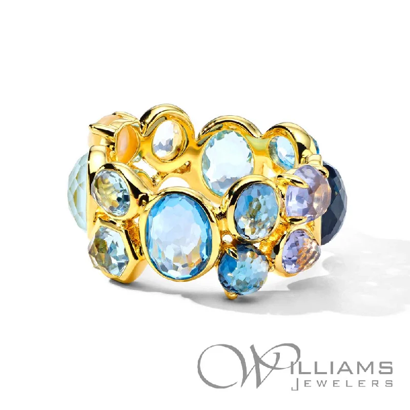 Women’s gold rings with shimmering opal centerpieces -Ippolita Rock Candy 18 Karat Multi-Gem Ring