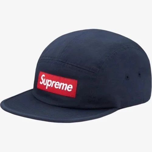 Premium leather cap for upscale casual looks -Supreme 'Washed Chino Twill' Camp Cap Navy (FW17)