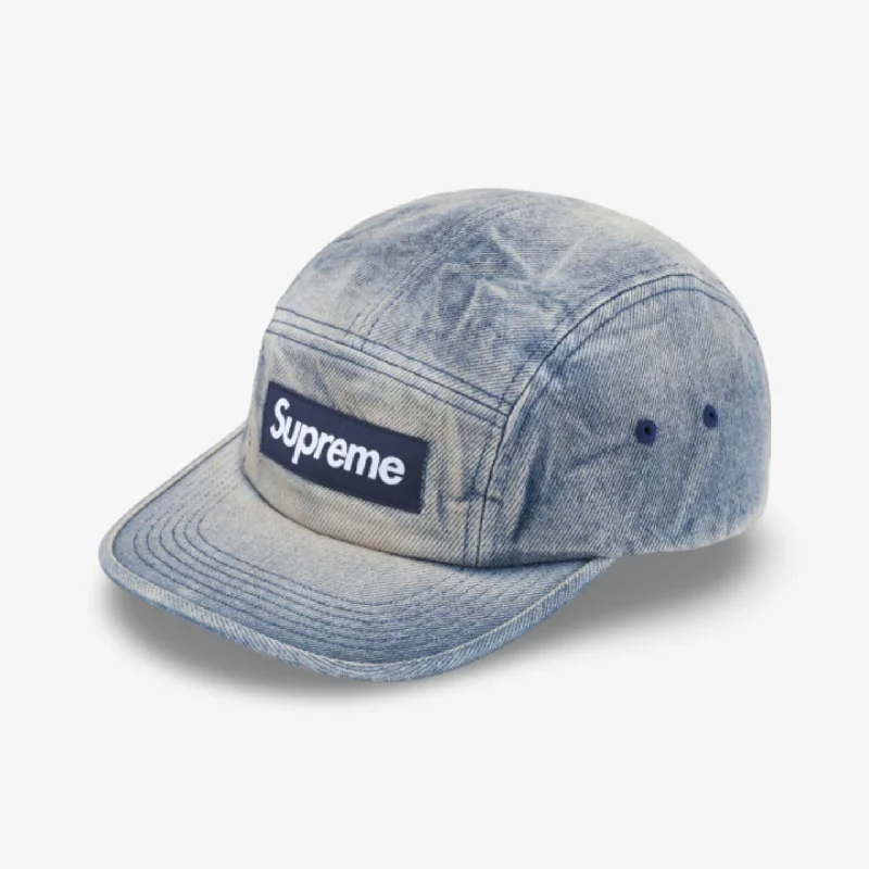 Canvas dad cap for rugged daily style -Supreme 'Washed Chino Twill' Camp Cap Dirty Indigo (SS24)