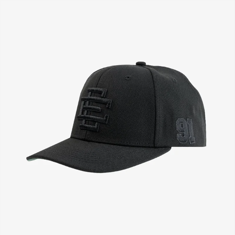 Retro striped cap for vintage sporty vibes -Eric Emanuel EE '91' 3D Embroidered Basic Snapback Hat Black