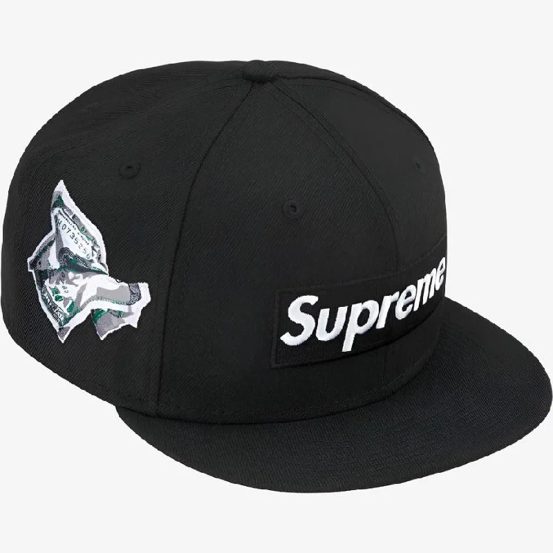 Lightweight sports cap with UV protection -Supreme x New Era Fitted Hat 'Money Box Logo' Black (FW22)