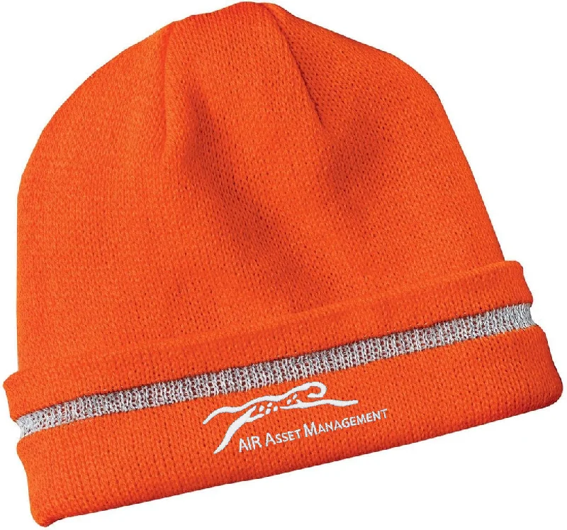 Affordable cap for budget-friendly headwear options -CornerStone Enhanced Visibility Beanie With Reflective Stripe