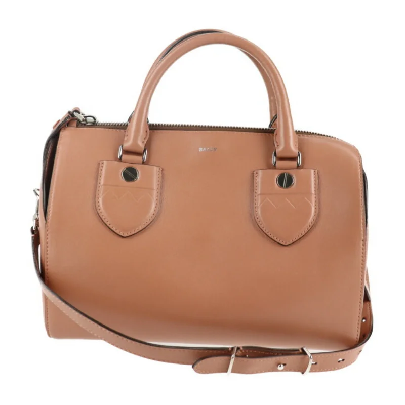 Handle bags with elegant gold-tone hardware -Bally  Leather Boston Bag Handbag Tote Bag (Pre-Owned)