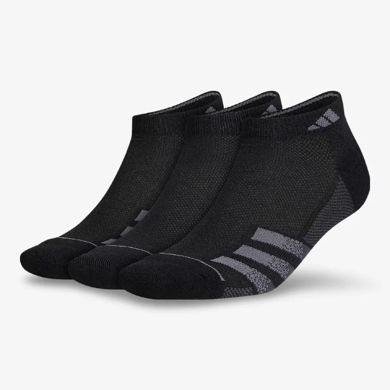 Sports team cap for game day support -(Men's) Adidas Superlite Stripe III Low-Cut Socks Black / Night Grey (3 Pack) 5153840A