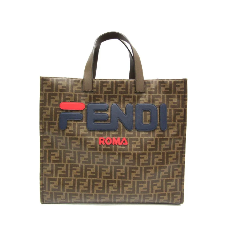 Canvas handle bags perfect for casual outings -Fendi Zucca blue    Pvc Tote Bag (Pre-Owned)