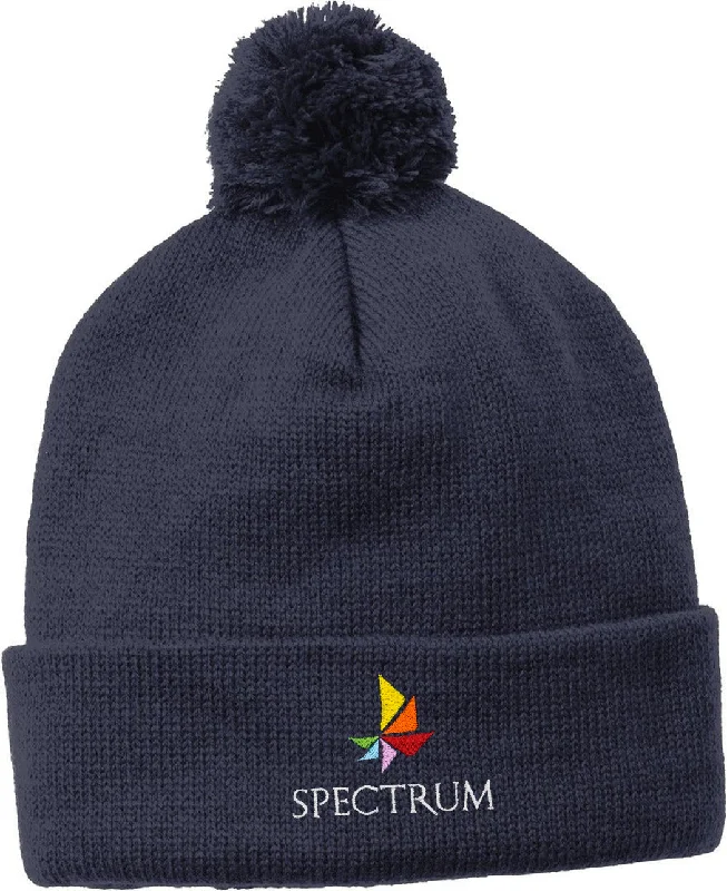 Stylish snapback cap for urban street style -Sport-Tek Solid Pom Pom Beanie