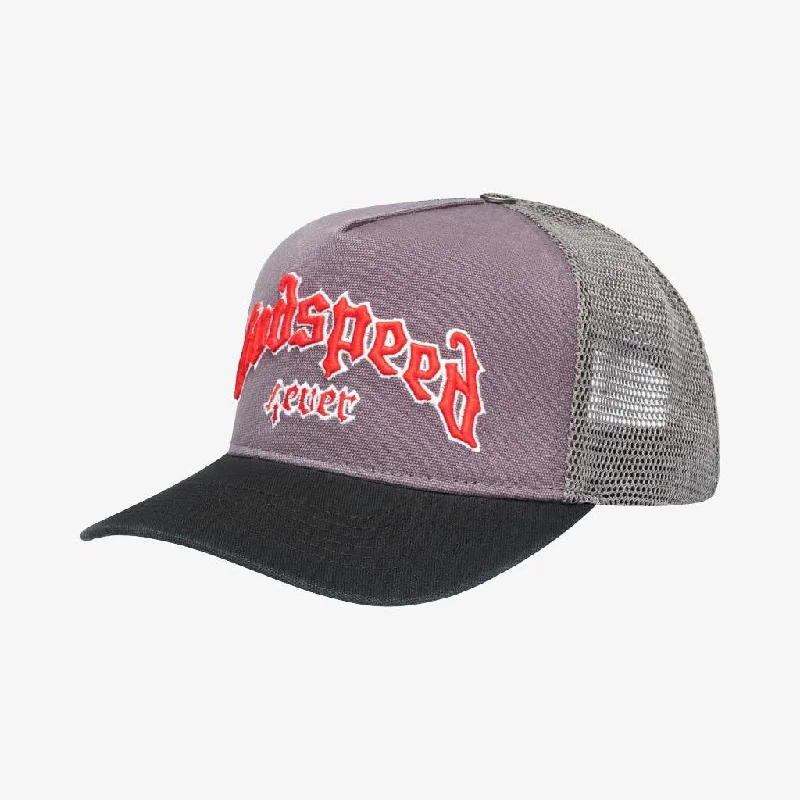 Lightweight sports cap for active workout days -Godspeed 'GS Forever' Trucker Snapback Hat Grey / Red