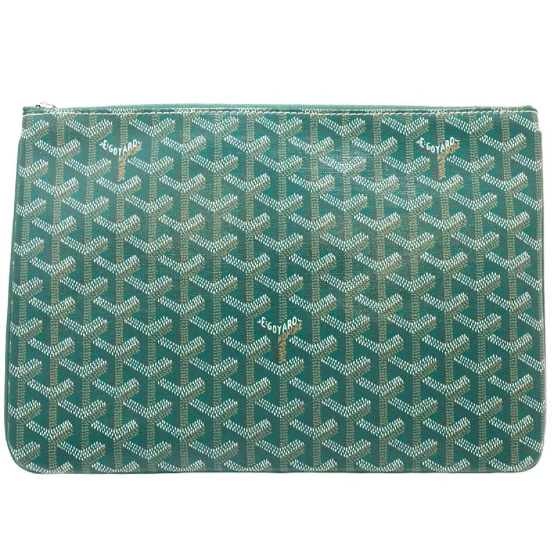 Handle bags with contrast stitching for detail -Goyard  Pvc Leather Clutch Bag (Pre-Owned)