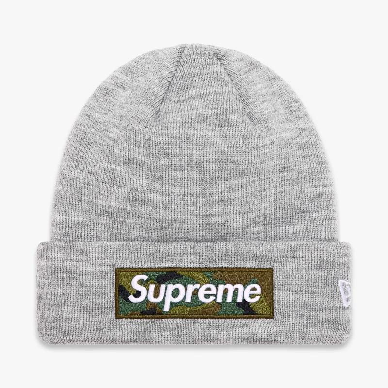 Waterproof sports cap for wet training runs -Supreme Beanie 'Box Logo' Heather Grey (FW23)