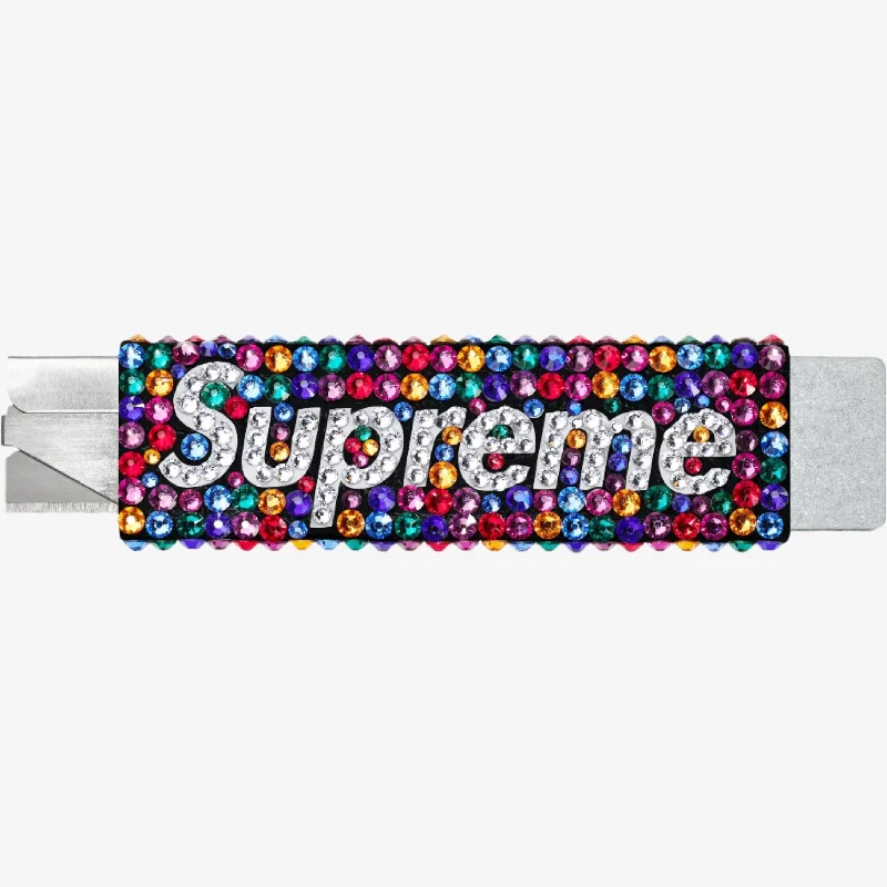 Classic black cap for versatile outfit pairing -Supreme x Swarovski Crystal Box Cutter Multi-Color (FW24)