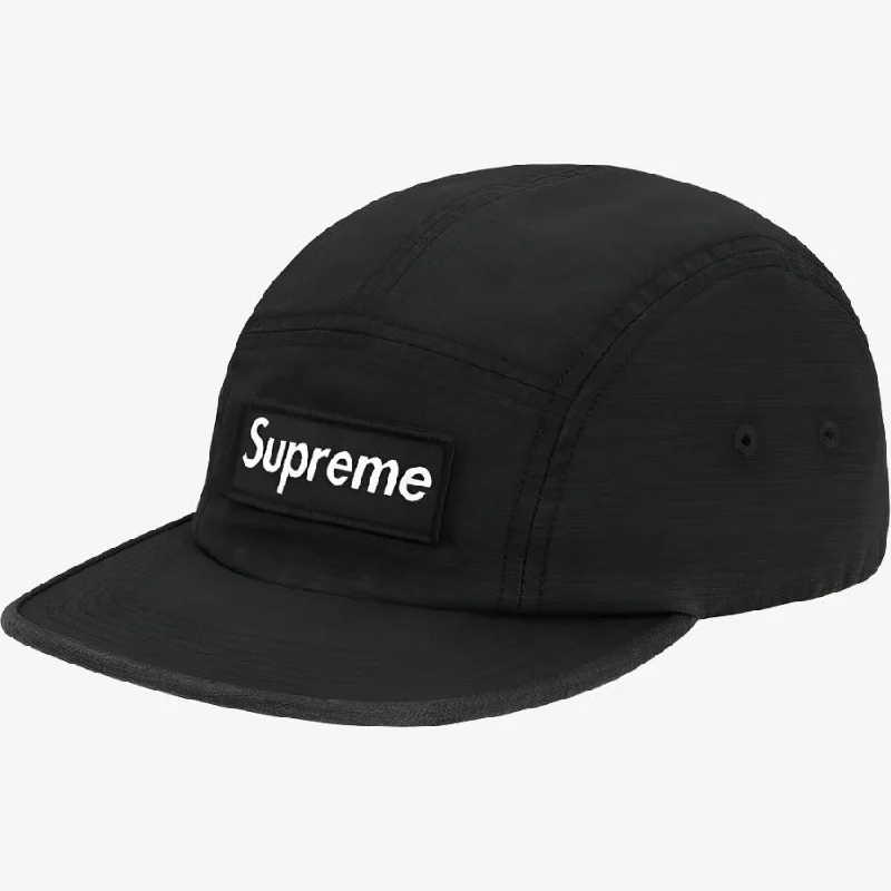 Durable dad cap for relaxed weekend outings -Supreme 'Military' Camp Cap Black (SS20)