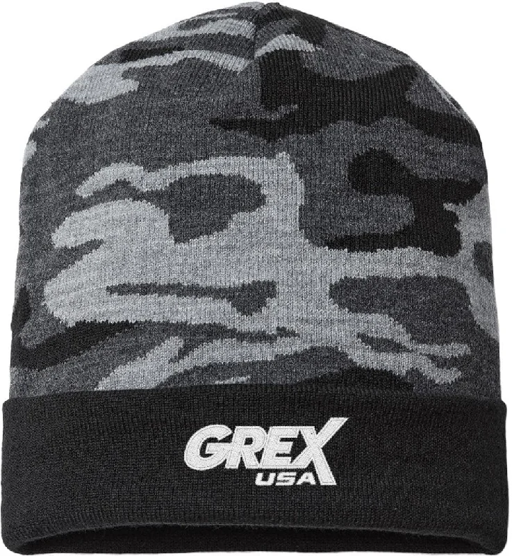 Waterproof sports cap for wet training runs -Cap America USA-Made Camo Cuffed Beanie