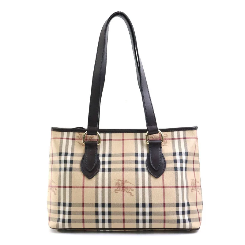 Handle bags with eco-friendly bamboo handles -Burberry   Pvc Leather Shoulder Bag Tote Bag (Pre-Owned)