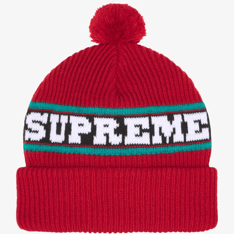 Supreme Big Stripe Beanie Red (FW24)