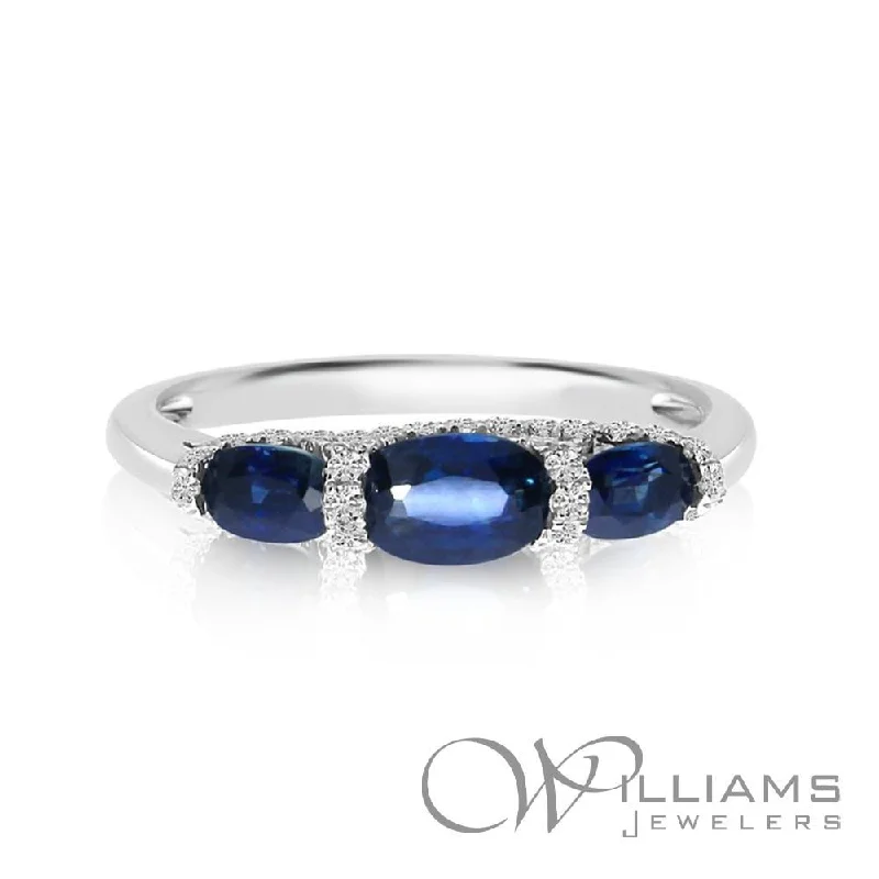 Women’s rings with rough opal for beauty -Brevani 14 Karat Blue Sapphire Ring