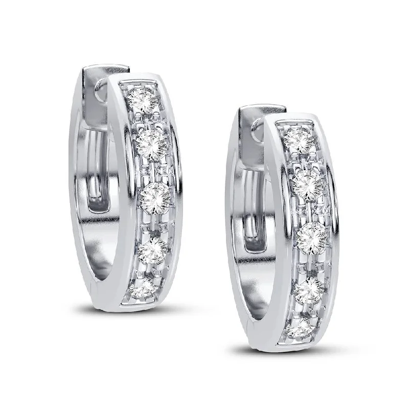 Large hoop earrings for a bold and statement-making fashion accessory-10K 0.05CT Diamond Earring