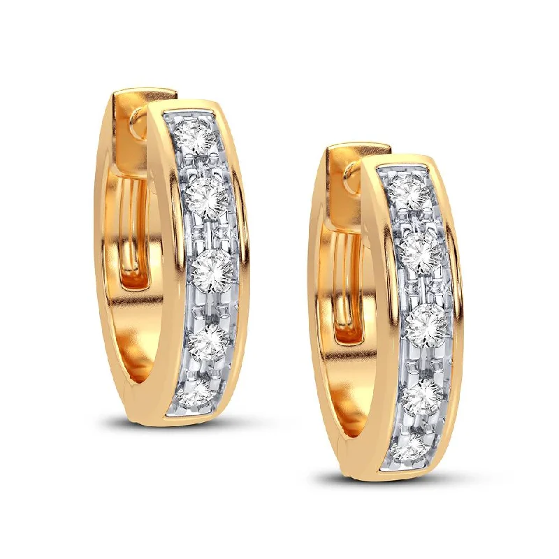 Best hoop earrings with vintage rhinestone embellishments for a retro-glam effect-10K 0.05CT Diamond Earring