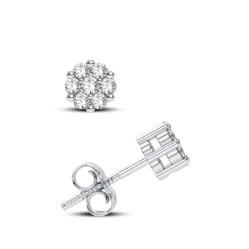 Best hoop earrings with tribal designs for a cultural and exotic aesthetic-10K  0.53CT  Diamond  Earring