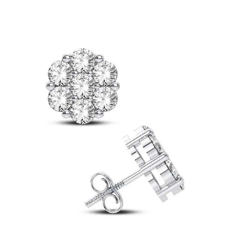 Best hoop earrings with butterfly motifs for a playful and whimsical appearance-10K 0.91CT Diamond Earring