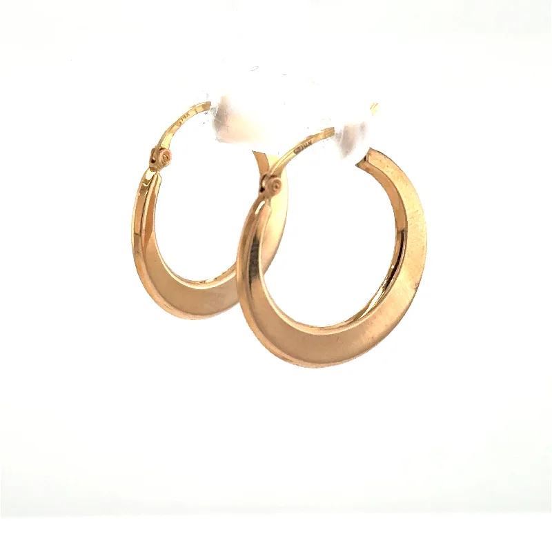 Hoop earrings with rhinestone embellishments for a glamorous and sparkling look-14K Rose Gold Hoop Earrings