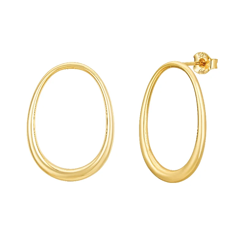 Stylish hoop earrings with diamond accents for an elegant and sparkling effect-Audrey Post Earrings