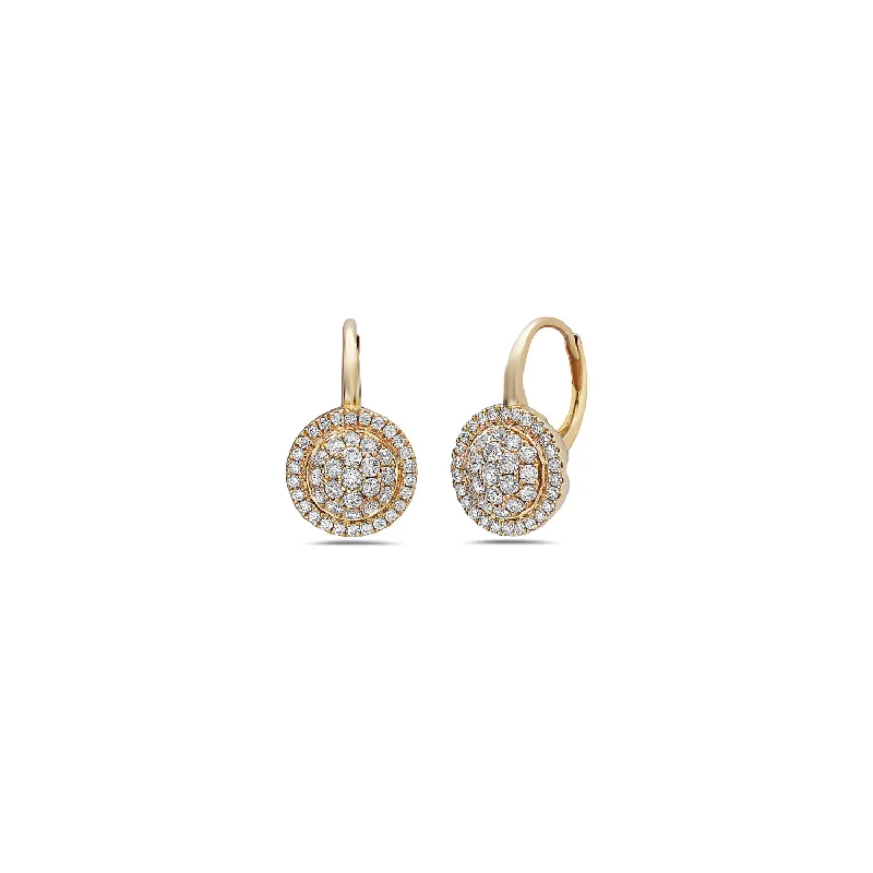 Hoop earrings with hearts for a sweet and romantic gesture-Diamond Station Drop Earring