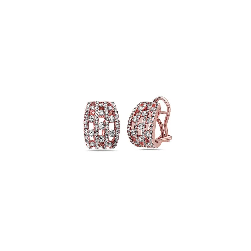 Best hoop earrings with vintage-style detailing for a nostalgic and timeless look-Diamond Triple Row Stud Earring