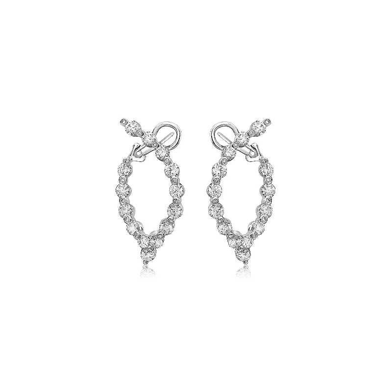 Best hoop earrings with tribal designs for a cultural and exotic aesthetic-Diamond Wishbone Classic Hoop Earring