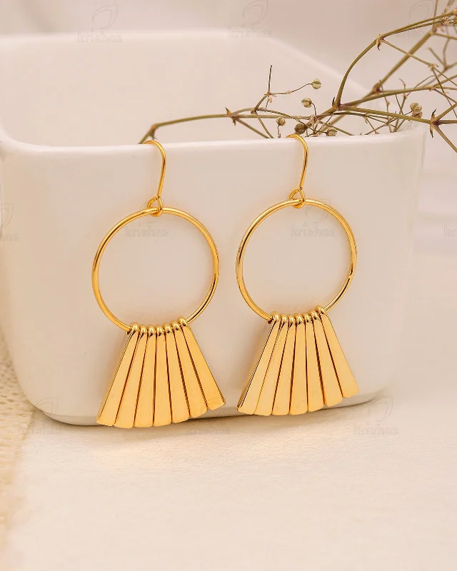 Best hoop earrings with geometric pendants for a modern, chic appeal-Bokeh Fashionable Dangler