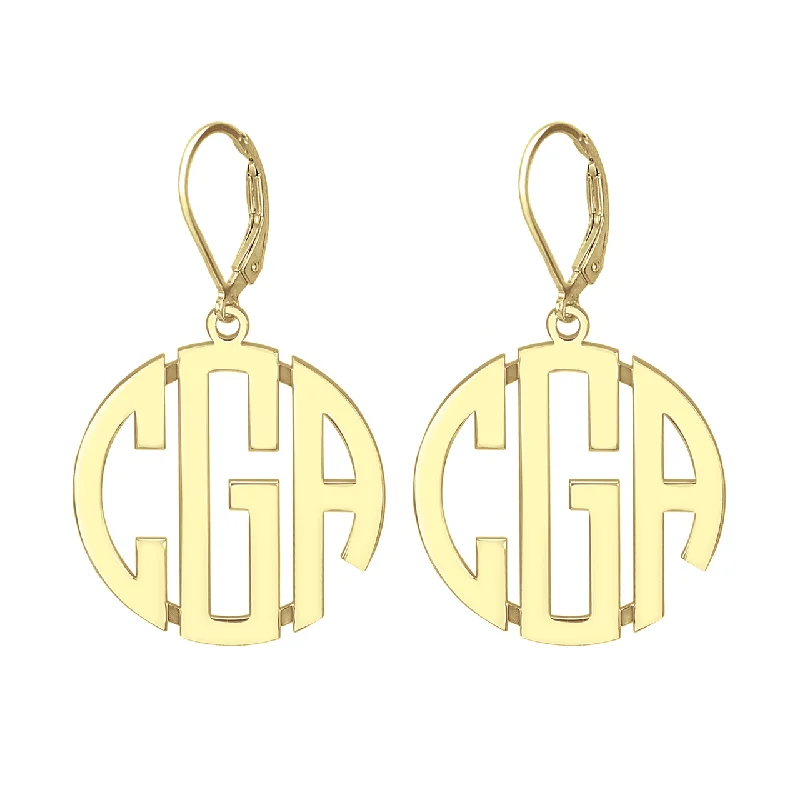 Best hoop earrings with asymmetrical designs for a fashion-forward, avant-garde look-Fink's 25mm Original Monogram Leverback Earrings