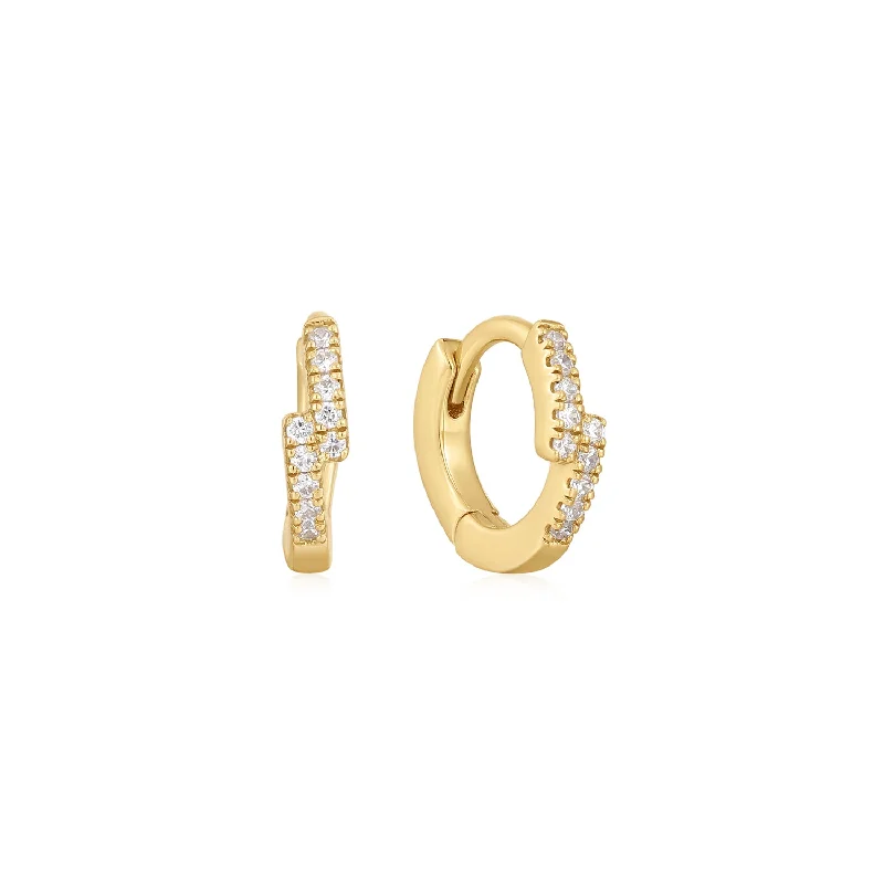 Best hoop earrings with vintage coins for a retro, antique-inspired style-Gia Gold Huggie Earrings