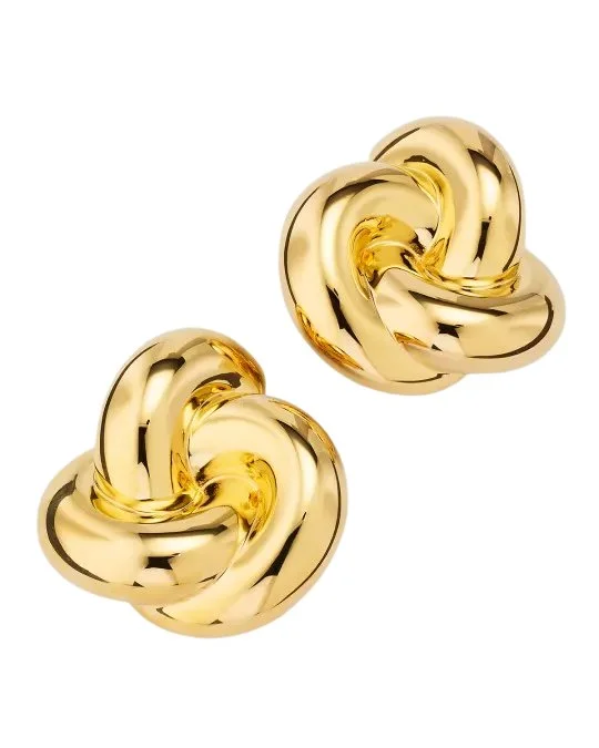 Hoop earrings with tortoiseshell designs for a chic and classic style-Gold Knot Earrings