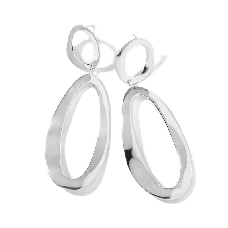 Hoop earrings with intricate designs for a unique and artistic appearance-IPPOLITA Classico Sterling Silver Long Snowman Post Earrings