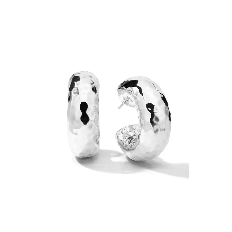 Hoop earrings with infinity loop designs for a continuous and eternal shape-IPPOLITA Classico Thick Hammered Round Hoop Earrings