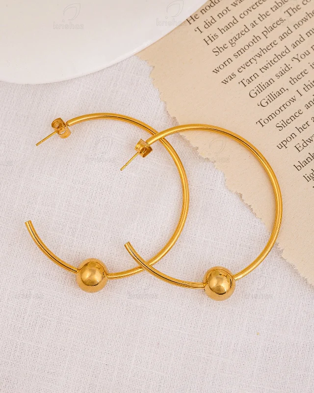 Best hoop earrings with enamel details for a colorful and modern look-Jazz Fashionable Hoop