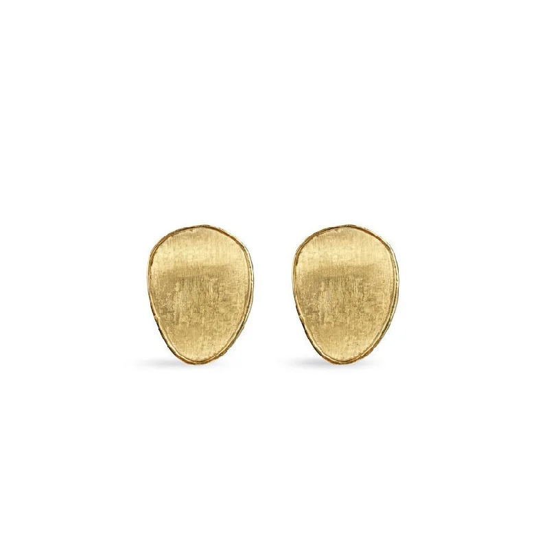 Hoop earrings with dangling charms for a playful and fun look-Marco Bicego Lunaria 18K Yellow Gold Hand-Engraved Earrings