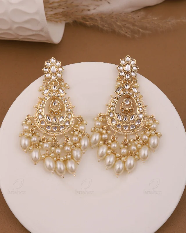 Best hoop earrings with matching bracelets for a coordinated jewelry set-Sagar Kundan Danglers-M