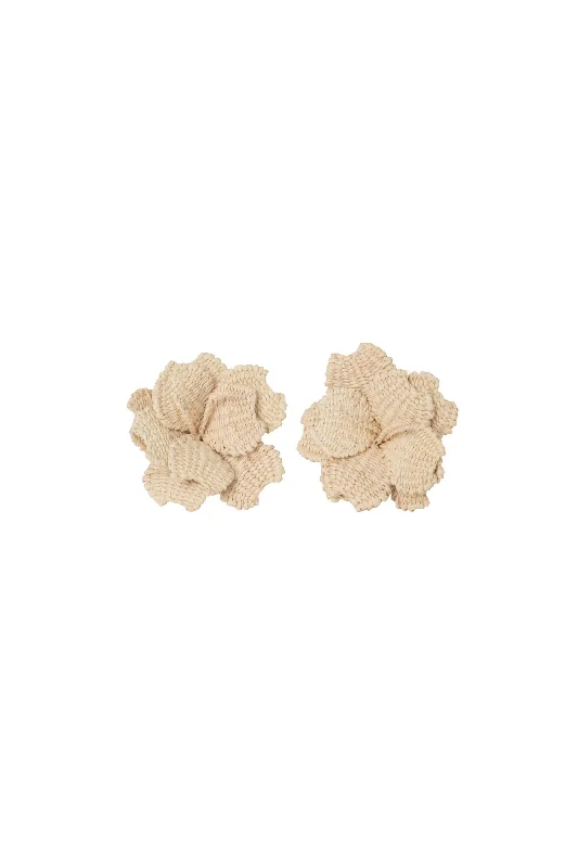 Best hoop earrings with twisted rope designs for a nautical-inspired style-Women's Bougainvillea Earrings In Ivory