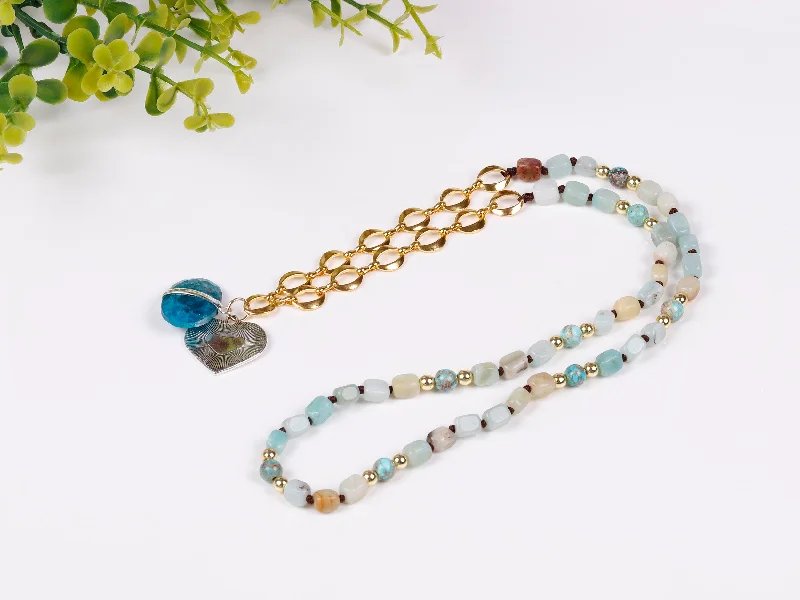 Best necklaces and pendants with emerald gemstones for a rich, sophisticated design-Abundant Blessings Amazonite Necklace