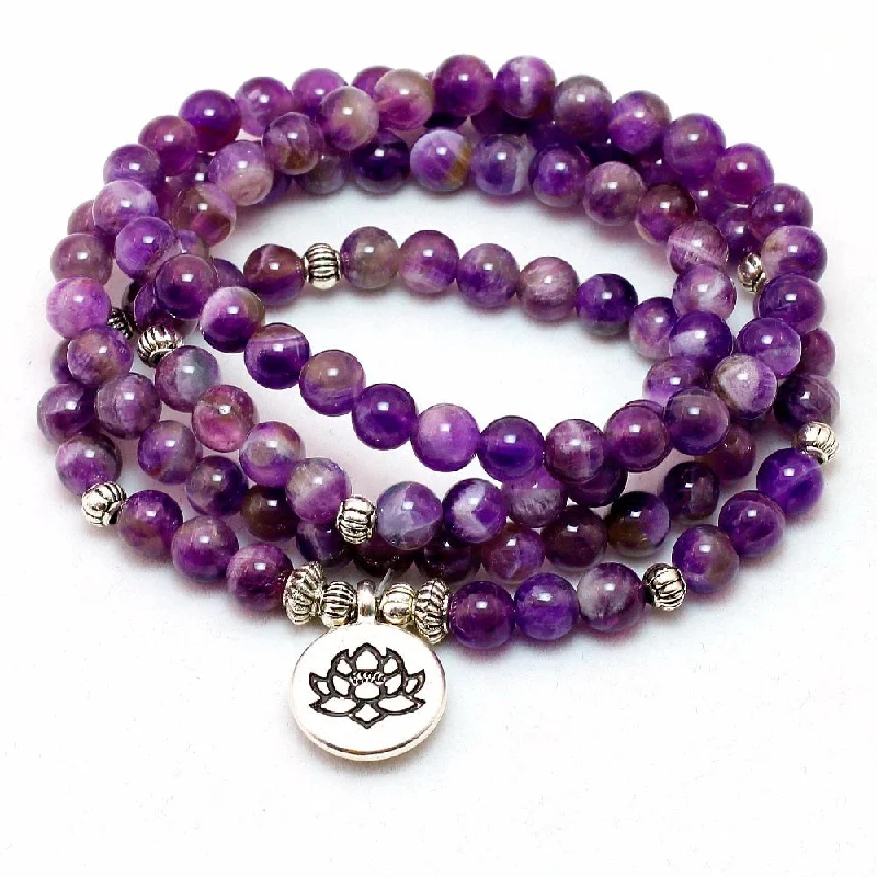 Best necklaces and pendants with adjustable chains for a customizable fit-Amethyst Ascension Mala