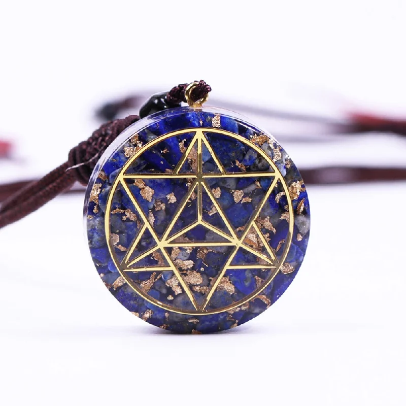 Best necklaces and pendants with cross pendants for a spiritual, meaningful symbol-Azure Guardian Lapis Lazuli Orgone Necklace