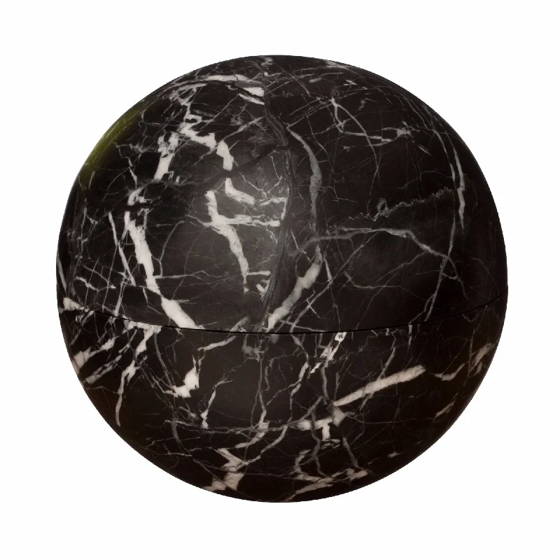 Beautiful necklaces and pendants with natural stones for an earthy, organic vibe-Noir Marble Sphere Box - Large