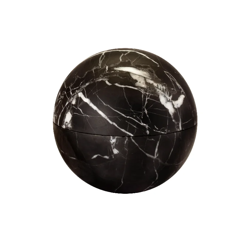 Necklaces and pendants with pearls for a classic and sophisticated touch-Noir Marble Sphere Box - Small