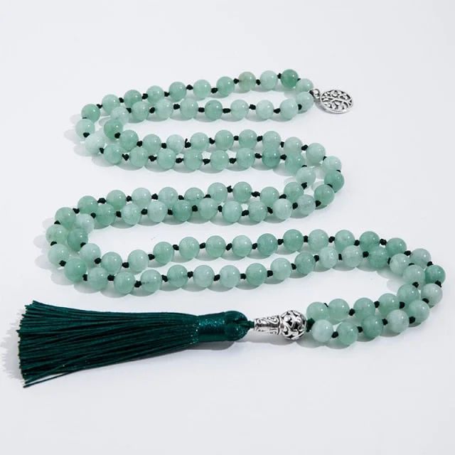 Best necklaces and pendants with vintage lockets for a nostalgic, sentimental look-Burmese Jade Noble 108 Mala