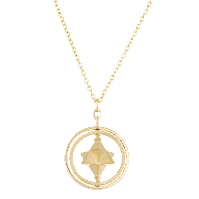 Best necklaces and pendants with glowing moonstone for an ethereal glow-Moving Star Merkabah Necklace