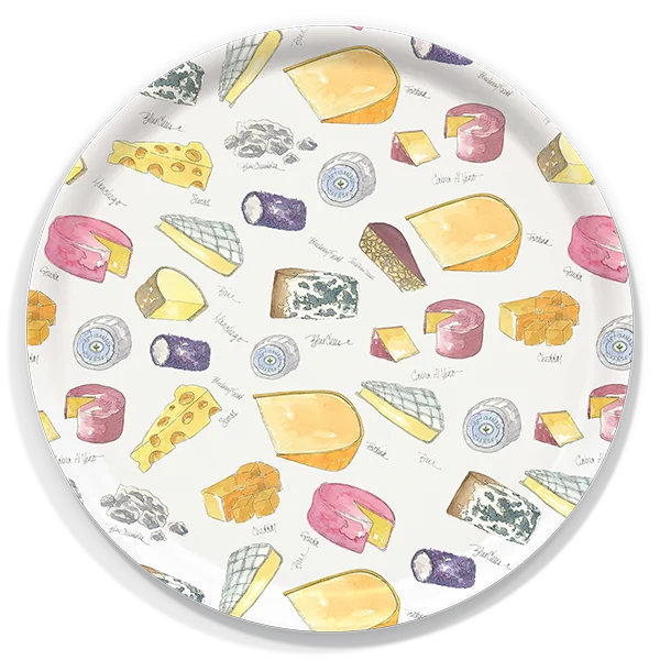 Fashionable necklaces and pendants with birthstones for a personalized gift idea-Cheese Round Tray