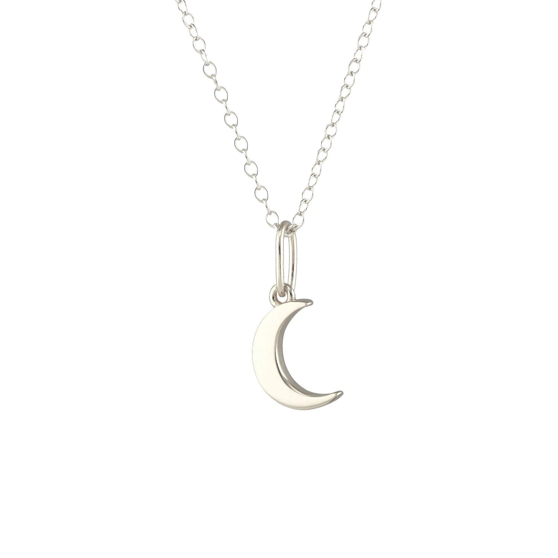 Personalized necklaces and pendants with coordinates for a meaningful location-based gift-Crescent Moon Charm Necklace