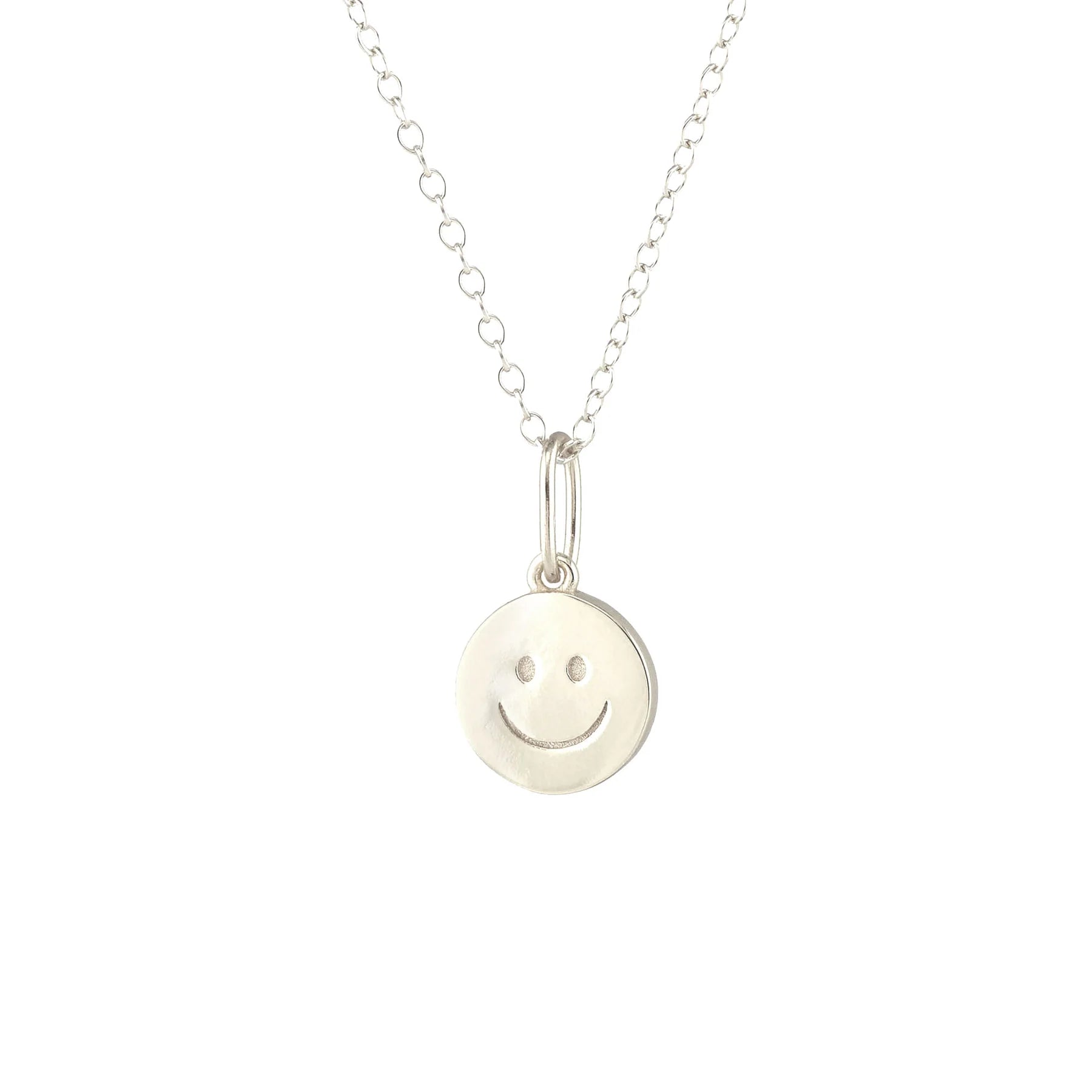 Best necklaces and pendants with black diamonds for an edgy, bold statement-Happy Charm Necklace in Silver