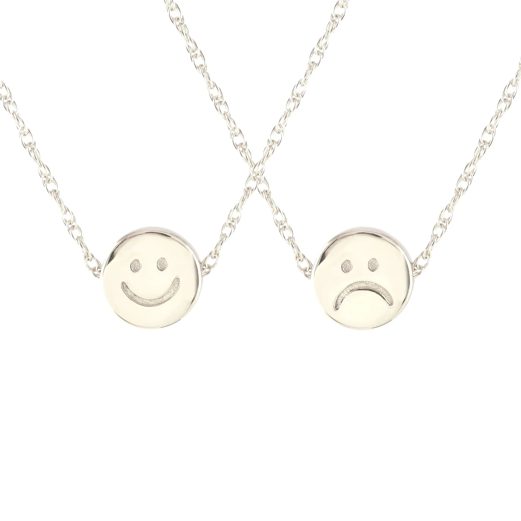 Best necklaces and pendants with adjustable chains for a customizable fit-Happy/Sad Necklace